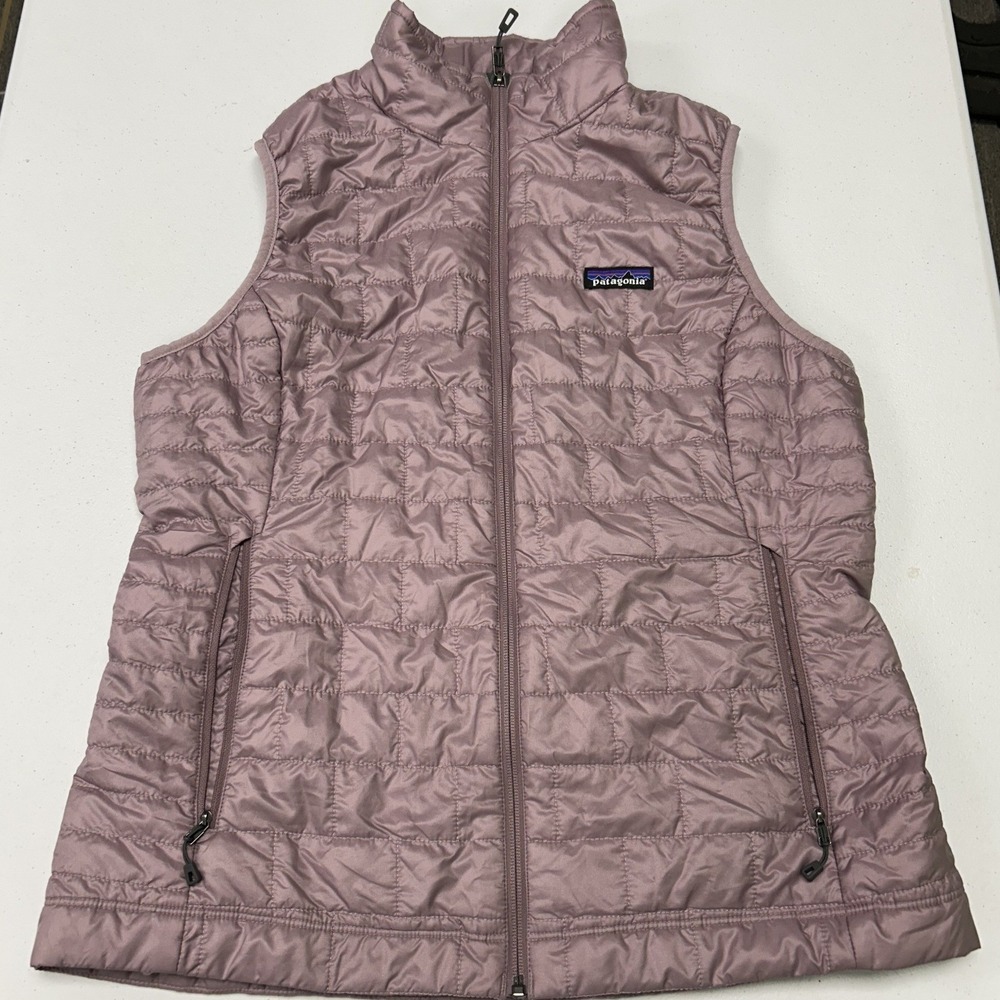 Patagonia Nano Puff Vest Womens Large Mauve Purple Quilted Insulated 84247